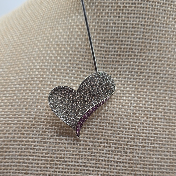 Pink And Rhinestone Pendant - Picture 1 of 2